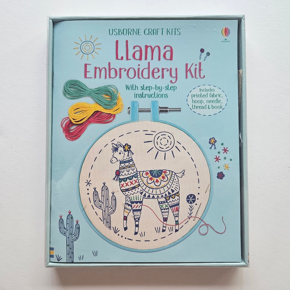 Usborne Craft Kits Llama Embroidery Kit With Step By Step Instructions